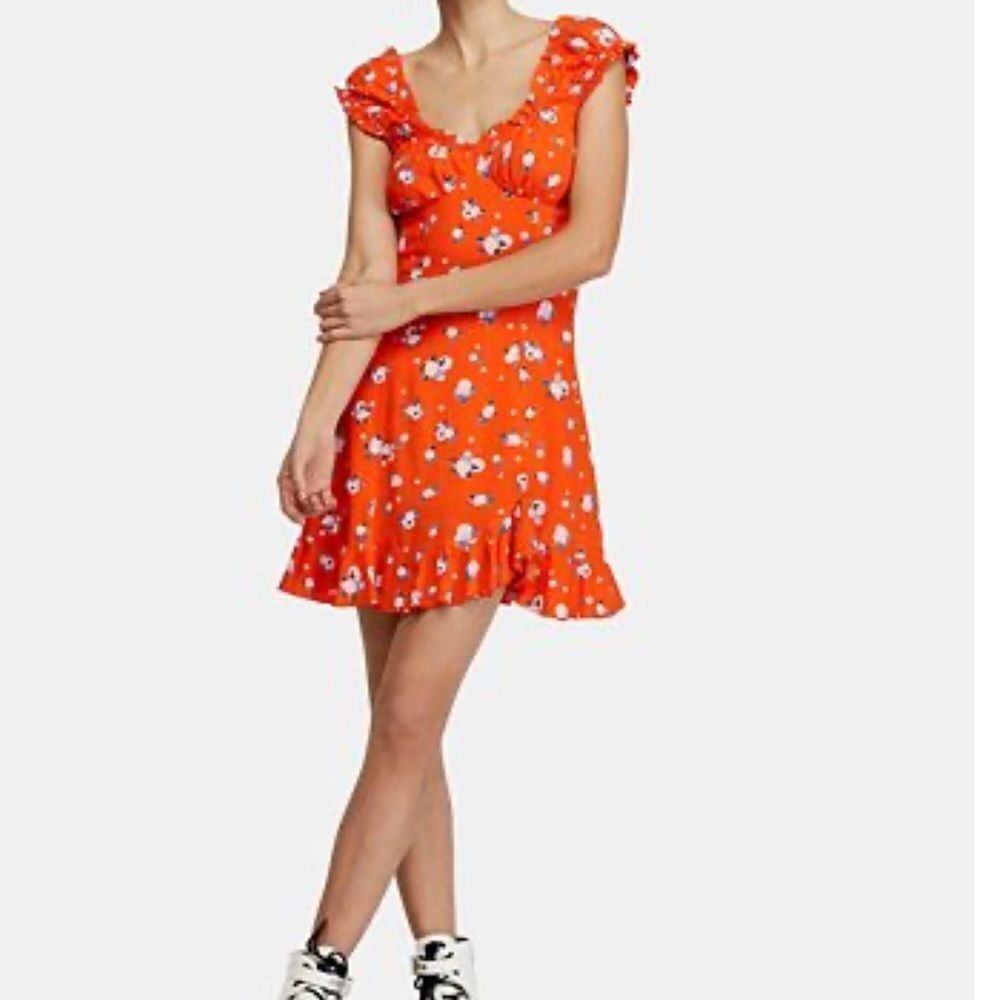 NWT Free People Like a Lady Print Mini Dress